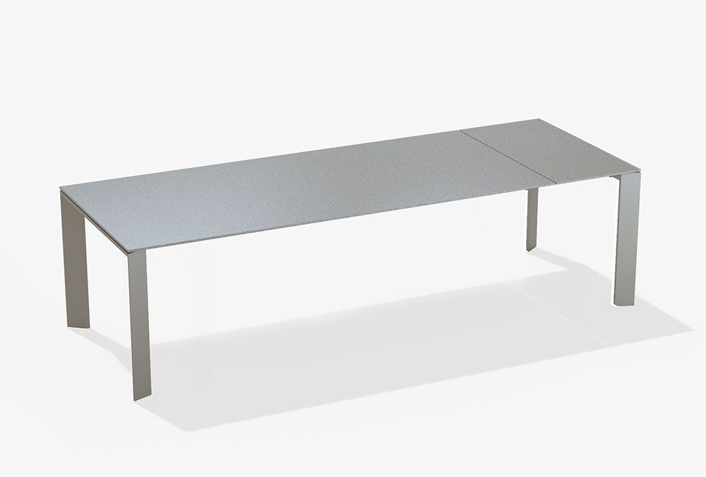 FASTGrande Arche Extendible table with top in speckled aluminium长餐桌