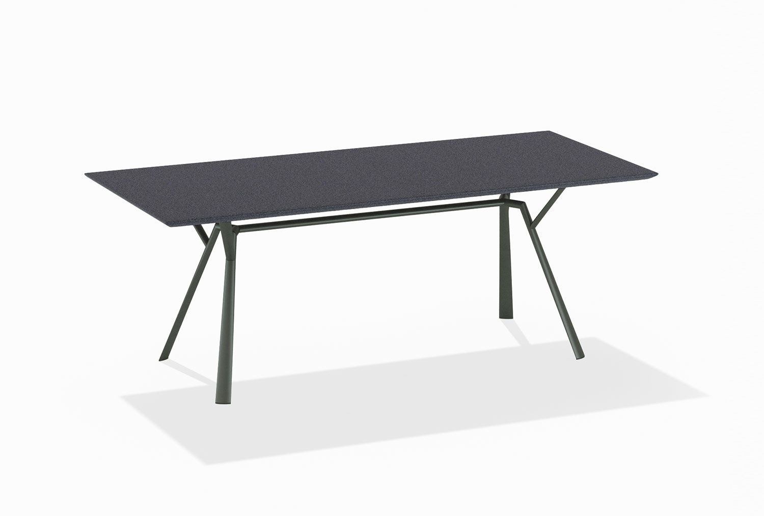FASTRadice Quadra Rectangular table with top in speckled aluminium长餐桌
