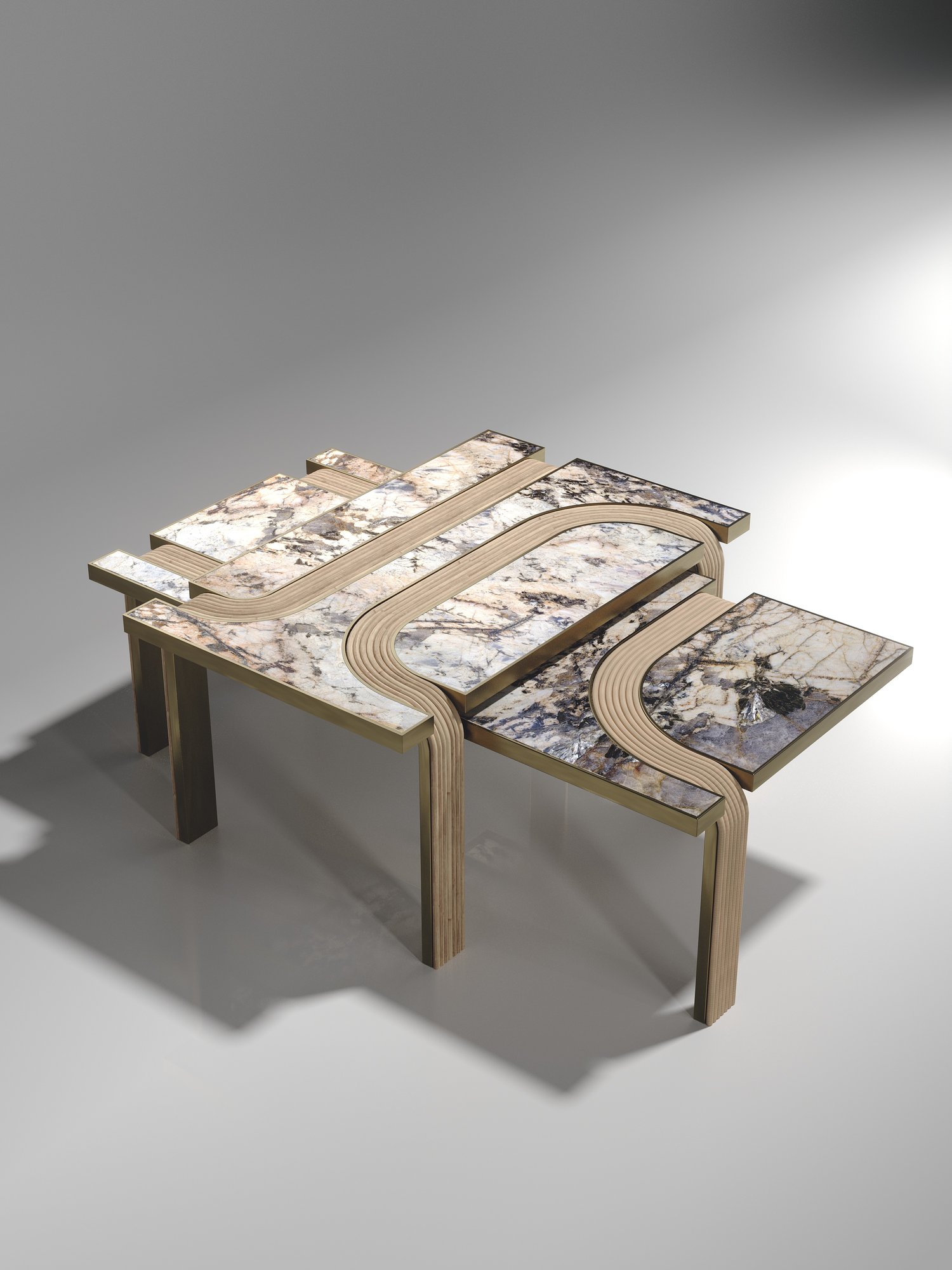 R&Y AugoustiLicol Nesting Coffee Tables茶几